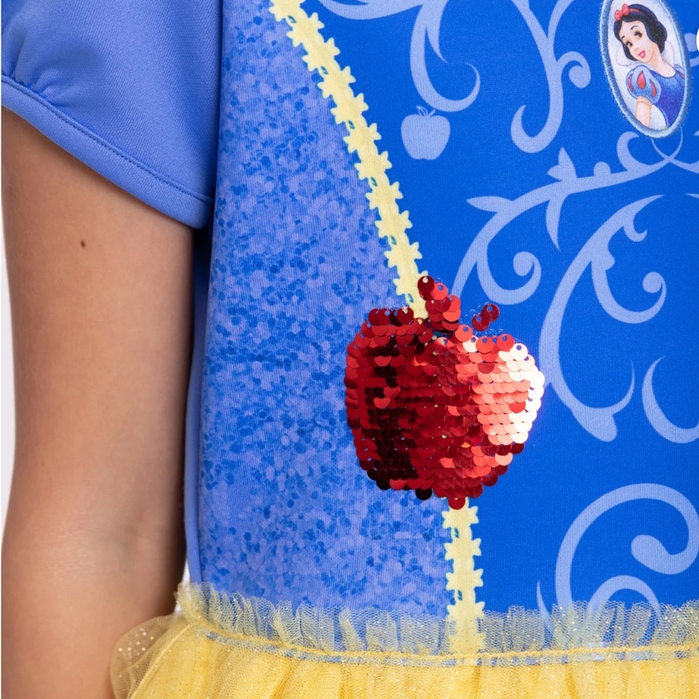 Disney Princess Snow White Blue and Yellow Girls dress Size Medium 7-8 - Picture 9 of 13